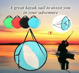 108cm Foldable Kayak Sail Clear Window Downwind Popup Kayak Canoe Sail Wind Sail with Storage Bag6977434