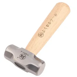 Hammer 1lb Mini martelo de aço de alto carbono com cabeça octogonal polida e ferramenta manual compacta de alça de madeira maciça para projetos de hardware