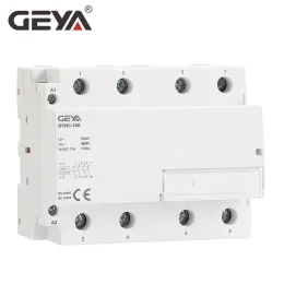 Geya Gyhc 4pole 100a موصل معياري 4no 2no2nc 3no1nc 220v 110v 24v تلقائي الأسرة 100a din السكك الحديدية