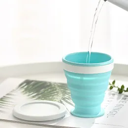 100/200/350 ml tazze di silicone pieghevole tazza di caffè Viaggiare con pista portatile pieghevole a mano ripubblicabile acqua pieghevole