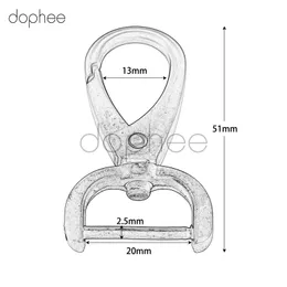 DOPHEE 1PC Bolsa Bolasp Clasps Lobster gatilho clipes de gatilho Snap gancho Lanyard gancho Garabiner Garabiner