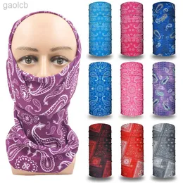 أزياء وجه أقنعة الرقبة Gaiter Paisley Bandana رئيس الرأس للنساء الرجال وجه القناع يوجا تبريد العنق Gaiter حمراء الشعر bandanas لركوب الدراجات balaclava 240410