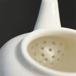 180ml White Jade Porcelain Teapot Handmade Word Art Strainers Household Teakettle Chinese Kung Fu Tea Master Pots Gift Packaging