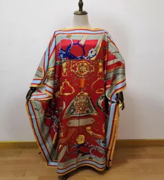 Ethnischer Kleidungsstil klassisches Design afrikanischer Frauen Dashiki Nigeria Mode Seidendruck Lose Kleidergröße 130x130cm4189791
