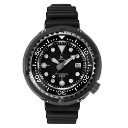 Retangula Watch for Men PVD PVD, покрытый титановым тунцом Diver NH35 Автоматические механические часы Sapphire 200 метров водонепроницаемой даты