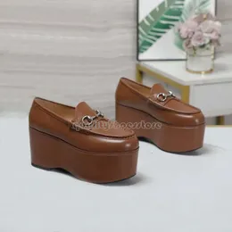 Woman G Shoes Platform Loafers Leather Women's Small Leather Shoes Casual Triangle Logo Woman Shoes Lady Luxury Single Designer Shoe Designer Sandaler Slippers 808