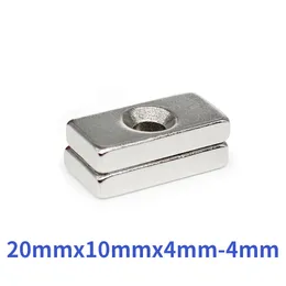 2/5/10/20/50pcs 20x10x4-4mm countersunk neodymium magnet hole 4mm 20x10x4-4 block strong roughets 20*10*4-4