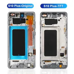 Samsung S10 Plus LCD Screen Display For Frame 6.4 "Samsung S10+ G975F G975U G975AディスプレイタッチスクリーンLCD