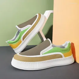 Casual skor män duk vulkaniserade sneakers skridskor glid på lägenheter komfort låg top promenad skor tenis masculino