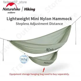 Hammocks Naturehike portátil Ultra Light Camping Campo único Rolução de 150 kg de nylon de 30 km de nylon Mini dispositivo de suspensão Bagq