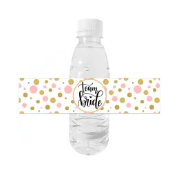 10pcs Team Bride Party Bottles Starters Water Bottle Bottles Bride To Be Hen Night Bachelorette Bridal Chuaving Decoração de Casamento