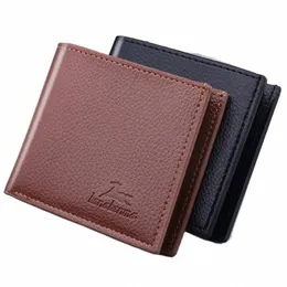 Мужской кошелек короткая большая мощность Busin Youth Multi Functial Wallet Ultra Thin New Card Bag с Zipper 57W6#