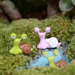 5 Statuette Lumaca In Miniatura Realistiche - 3-7,5 Cm, Dipinte A Mano Per Terrario E Bonsai - 3