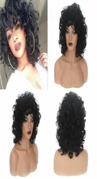 أفرو أزياء الباروكة السوداء قصيرة مجعد الاصطناعية كاملة الشعر بوب للنساء موجة wigs7659352