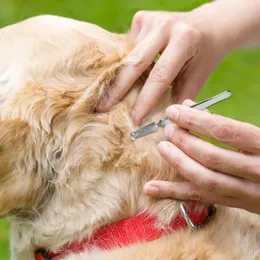 Abbigliamento per cani Abbigliamento Remover Hook Tick Rimozione Pice Piclute Tweezer Pet Ultra-Safe Grakeding Gadget Tweezers Clip Grooming Supplies