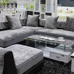 Europäischer Stil grauer schwarzer blauer Samtsofa -Deckung Plüsch Slipcovers Möbel Couch Covers Fundas de Sofa Capa Para Sofa sp4420