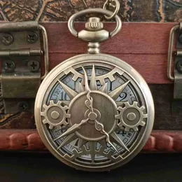 Orologi tascabili cranio pistola in bronzo vintage in difesa della libertà del secondo emendamento collana militare ciondolo tascabile per gli uomini Halloween Chr Y240410