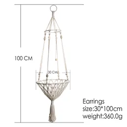 MACRAME CAT AMMOCK ، MACRAME Hanging Swing Cat Dog Bed Bed سلة Home Pet Cat Associory Dog Cat's House Puppy Gift