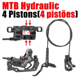 4 pistonlar hidrolik disk fren dağ bisikleti mtb dh am fr bike yağı basınç kaliper kelepçe fren reçine fren balataları 800/1400mm