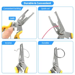 Multryuse Braid Scissor Multitool Fishing Pelier Linha de mosca Fio isca de isca de isca multi -ferramenta Removedor