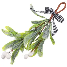 Dekorative Blumen künstlicher Mistelmister Pick Ornament Blumensträuße Plastik Weihnachtskranz Festivalzubehör Dekoration Dekoration