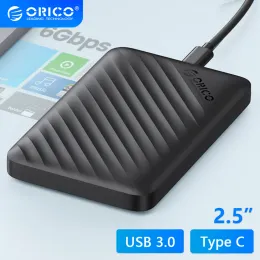 Kapsling Orico 2,5 "tum SSD hårddisk Drive Externt fodral SATA HDD -kapsling USB C 3.0 6Gbps för PC MacBook Laptop HD Disk Storage Box