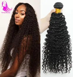 Pervian Kinkys Curly Hair 4 Bundels Lot peli umani trame bagnate e ondulata a doppia trama a doppia trama 8712819