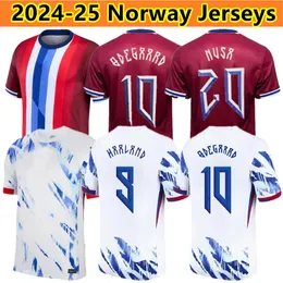 Norge Fotballdrakt 2024 2025 Haaland Soccer Jersey Odegaard Strand Larsen Sorloth Berg Ajer Nusa Bobb Ostigard Vetlesen 24 25