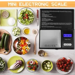 Elektronisk digital skala Mini Kitchen Scale LCD Pocket Scale Hög noggrannhet smycken guldbalans gram vikt skalor bakgrundsbelysning