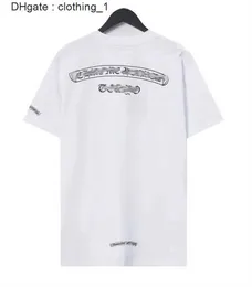 Männer Luxusklassiker T-Shirt-Marke Ch T-Shirts Designer Männer Frauen Tops Tees Mode Hufeisen Sanskrit Cross Print Baumwoll T-Shirt Casual Short Sleeve T-Shirts Rsty