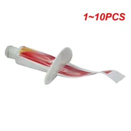 1〜10pcsプラスチックチューブスクイーザーディスペンサーハンズフリースクイーズディスペンサーランダムポータブルローリング歯磨き粉スクイザーバスルーム