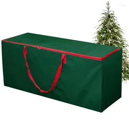 Sacos de armazenamento Bolsa de árvore de Natal com zíper duplo e alças protege contra poeira ajustada por 5,4 pés