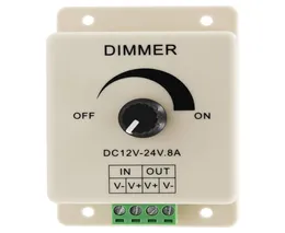 LED Dimmer Switch DC 12V 24V 8A Ajuste ajustável Lâmpada de lâmpada Driver de lâmpada de lâmpada de luminária única Supplência de alimentação de luz2837725