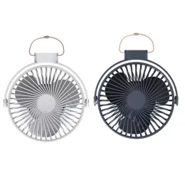 Gadgets USB Rechargeable 4000mAh Desk Hanging Fan with LED Lantern 3 Speed Ceiling Timing Fan for Camping Tent Outdoor School
