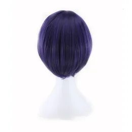 4 PCs Anime Tokyo Ghoul Touka Kirishima Cosplay Costume Escola Menina Uniforme Purple Wig Wig Women Halloween Carnival Skirt Skirt