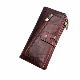 CTACT's Women Wallet Fi Echt Leder Brieftaschenkarte Halter Frauen LG Geldbörse PHE Tasche große Kapazität Kupplungsbrieftaschen B7D1#