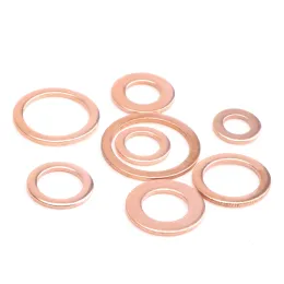 20pcs Solid Copper Whim Shim Anel plano Anel Anéis de vedação Salas de espaçador laminete F fixador M5 M6 M8 M10 M12 M14 M16 M18 M20