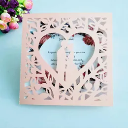 10pcs Laser Cut Hochzeitseinladungen Braut und Bräutigam Hochzeitseinladungen Karten Grußkarten Event Party Lieferungen Hochzeitskarten