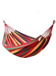 Yeni Marka Taşınabilir 120 kg Yükleme Bahçesi Hamak Hammock Hang Yatak Seyahat Kampı Salıncak Hayatta Kalma Açık Uyku Tulumları Tuval Stripe 17691904