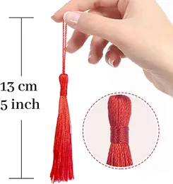 32pcs 13 cm Hanges Seil Lesezeichen Tassels Fringe Pinsel Silky Quasten handgefertigtes Handwerk für DIY -Schmuckzubehör machen Accessoires