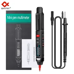 QHTITEC 118B Digital Multímetro Digital Sensor Inteligente Mini Pen Pen Tester 6000Counts Não -contato Medidor de tensão Multimétrico polimetro