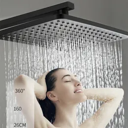 Thermostatic Shower Set HUNNISE Black Gold Bathroom Bathtub Mixer Faucet Quality Brass Rainfall Digital Bathroom Shower System