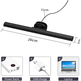 Gadgets USB Laptop Computer ScreenBar Light LED -laddningsbar bildskärmsupplysning Hängande ljuslampa i bakre bar