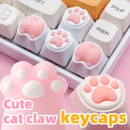 Accessoires Soft Cat Claw Keycap Single Silicon Mechanische Tastatur Keycap Corgi Butt Super süßes Geschenk OEM Weiß rosa PBT -Kirschwelle