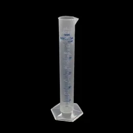 Clear White Plastic Flüssigmessung Graduierter Zylinder für Laborversorgungslaborwerkzeuge 10 ml, 25 ml, 50 ml, 100 ml, 250 ml, 500 ml