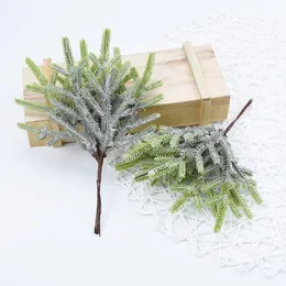 6PCS Christmas Decorations for Home Wedding Party Artificial Plants Handmade Gifts Box Diy Wreath Cheap Fake Flowers Scrapbook