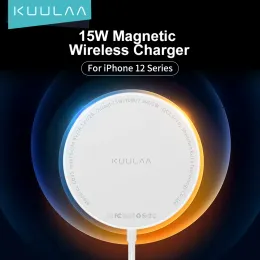 Carregamento sem fio magnético do Chargers Kuulaa para iPhone 13 12 Pro Max Mini 15W Carregador Fast para iPhone Wireless Charger para Huawei Xiaomi