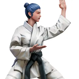 Miniature di Oceancosmos, originale, ragazza di karate, tema sportivo di combattimento, potenza di combattimento, kit modello non verniciato di resina figura gk