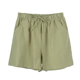 Kvinnors shorts fast färgbrett ben bow-knot sommar shorts andas elastiska midja fickor kvinnliga shorts streetwear för dagligen