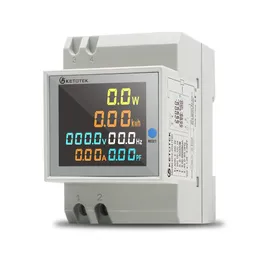 DIN RAIL WATTMETER Voltmeter Ammeter Power Meter AC 40-300V 80-300V 0-100A VOLT AMP Power Factor Energy Spänningsströmmätare